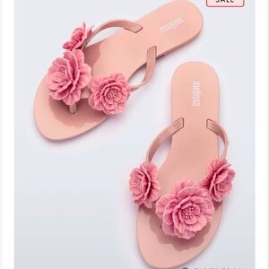 Mini Melissa Harmonic Springtime Kids Flip Flop, Pink